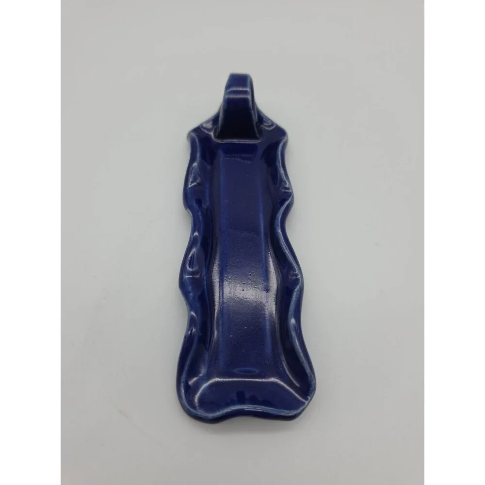 Studio Pottery Butter Dish Tom Jones Fairhope Alabama Cobalt Blue